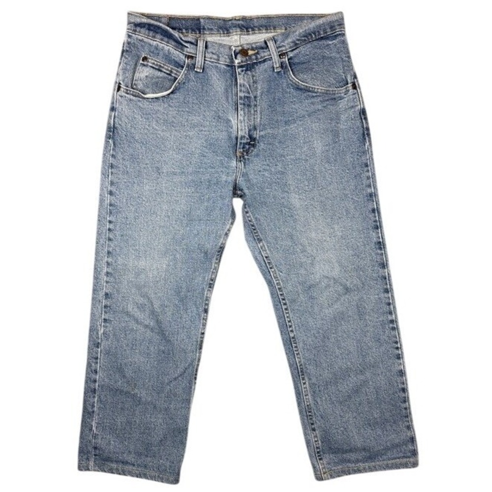 Wrangler Premium Quality Mens Light Wash Straight Leg Denim Jeans 30x27